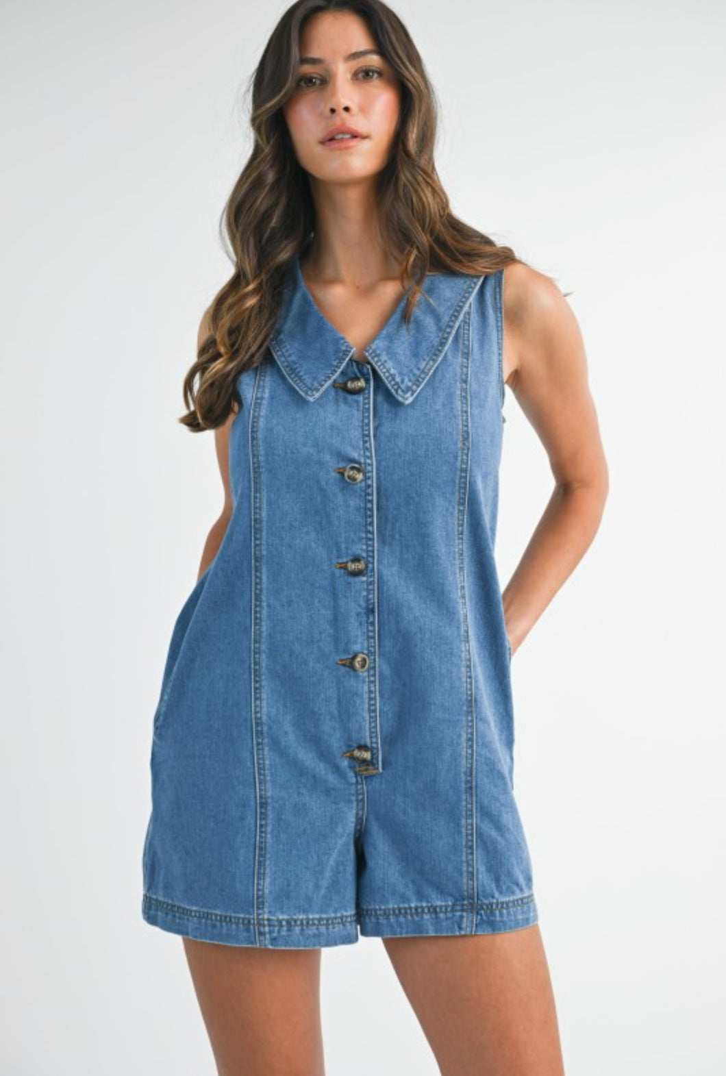 Carter Denim Romper