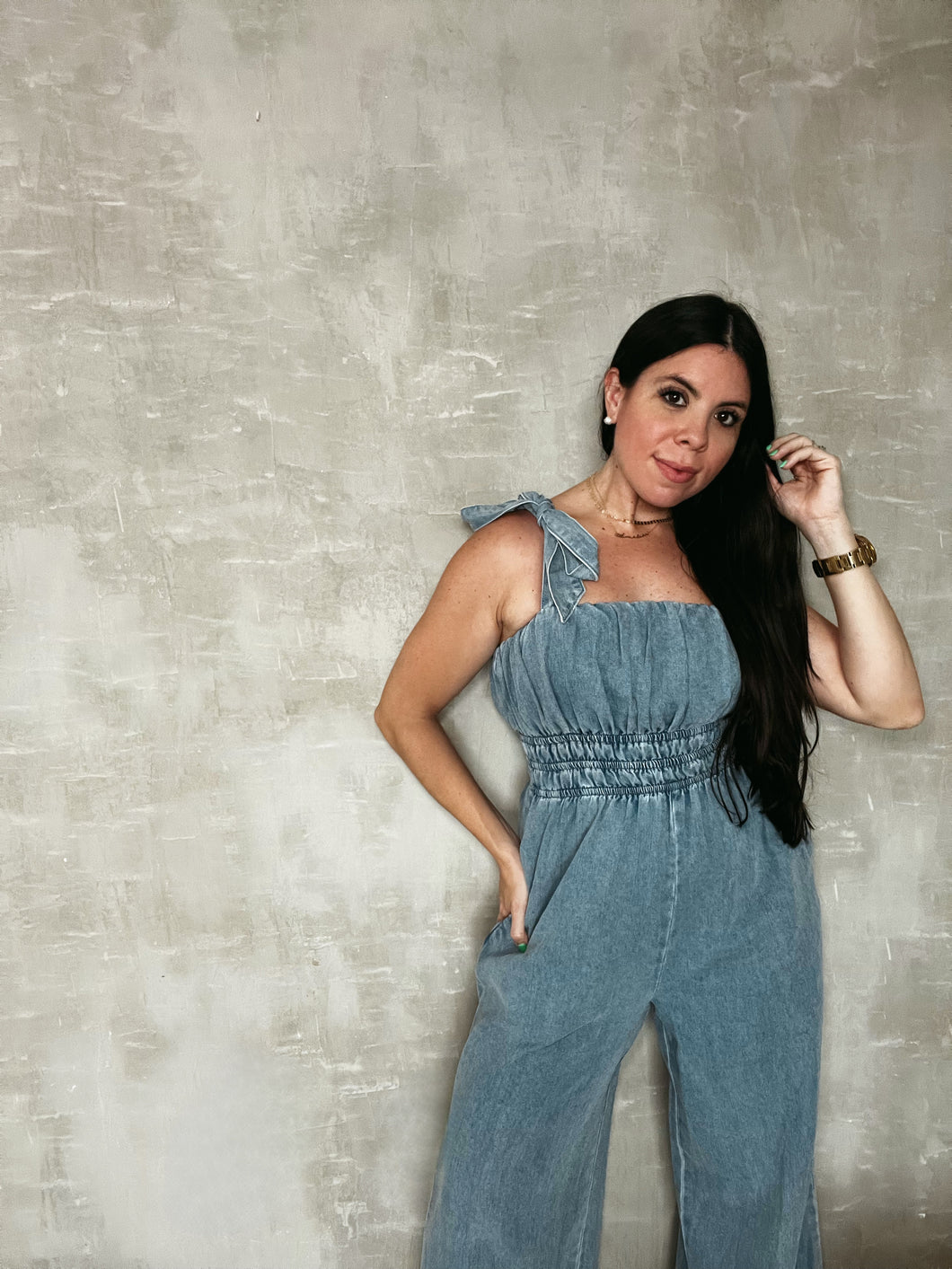 Índigo Denim Jumpsuit