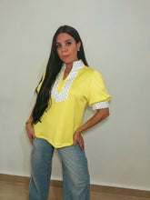 Load image into Gallery viewer, Lemoncello Polka Top
