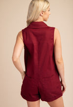 Load image into Gallery viewer, Merlot Cargo Romper
