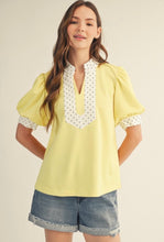 Load image into Gallery viewer, Lemoncello Polka Top
