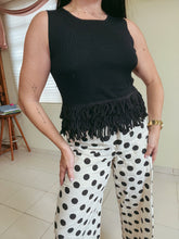 Load image into Gallery viewer, Bibi Ruffle Top BLACK
