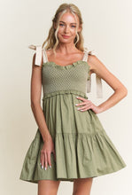 Load image into Gallery viewer, Evergreen Smocked Dress
