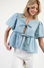Load image into Gallery viewer, Call Me Maybe Denim Top
