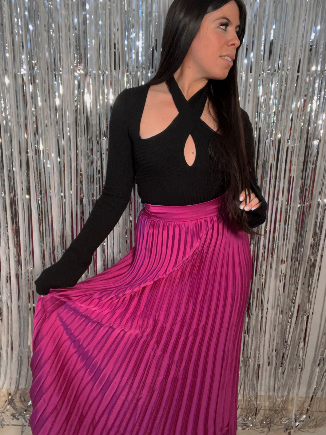 Megara Metallic Skirt